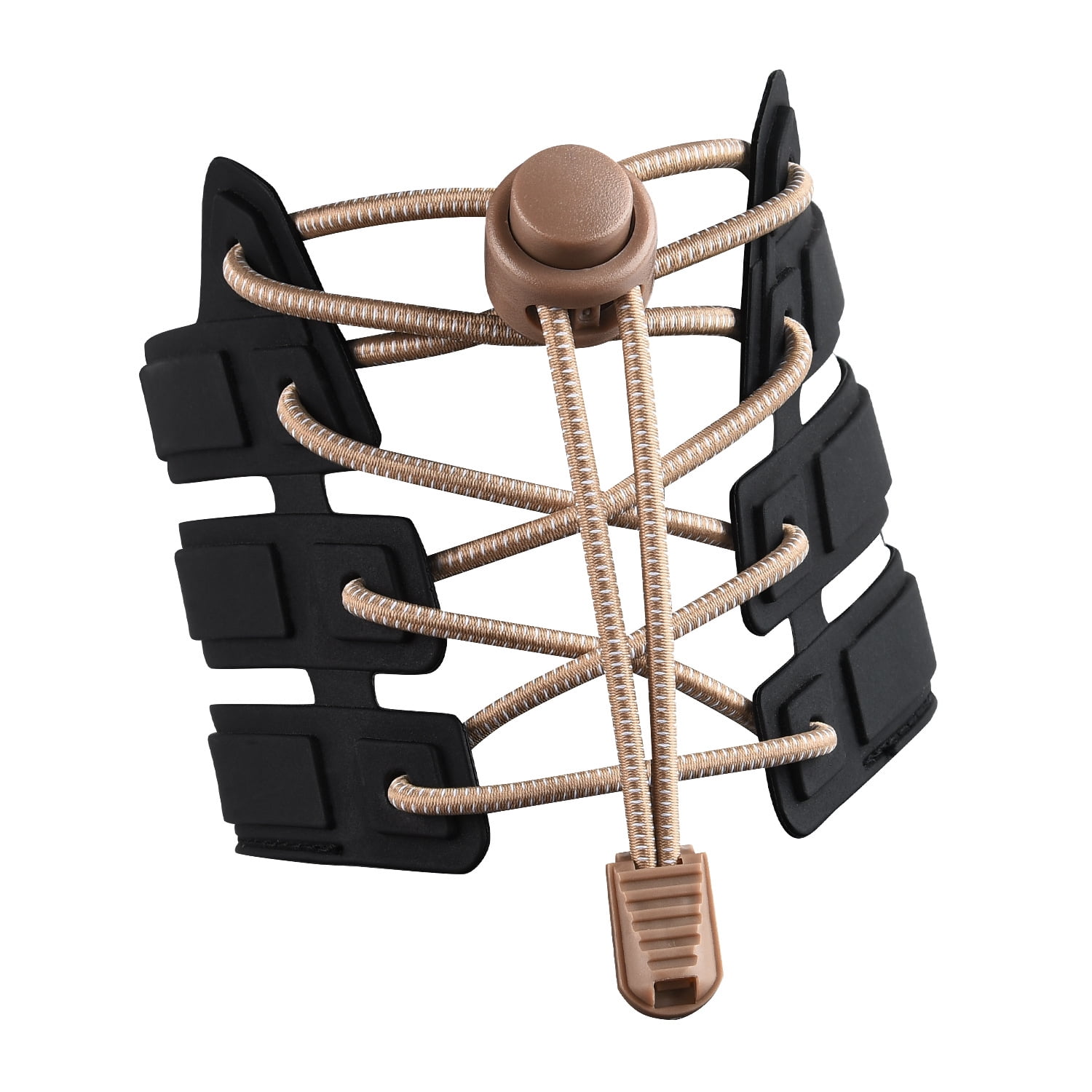 2 Pair Elastic Shoe Laces No Tie Shoelaces for Adults and Kids, Lock