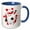 Blue/White, variant on 3drose, Illustration of Playing Cards for Casino Game Play Win, 11oz Two-tone Yellow Mug