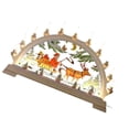 thumbnail image 1 of Billuyoard Navidad Santa Claus Puente de Iluminado LED Estatuilla Adorno Interior Decoración de Navidad Lámpara artesanal con pilas Kits de decoración para fiestas unidad de papá noel Billuyoard HA043232-02, 1 of 6