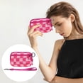 thumbnail image 4 of Waterproof Wristlet Pouch With Clear ID Card Slot And Adjustable Wrist Strap – Plaid Pattern, 4 of 5