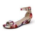 thumbnail image 1 of Sandalias de Cuña con Correa en el Tobillo y Estampado Floral para Mujer DREAM PAIRS Ingrid, 1 of 7