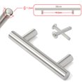thumbnail image 2 of Lohoms 30 Pack 12 inches Stainless Steel T Bar, Kitchen Door Cabinet Handles Pull Knobs T Bar, Brushed Cupboard Drawer Pulls, 12", 2 of 8