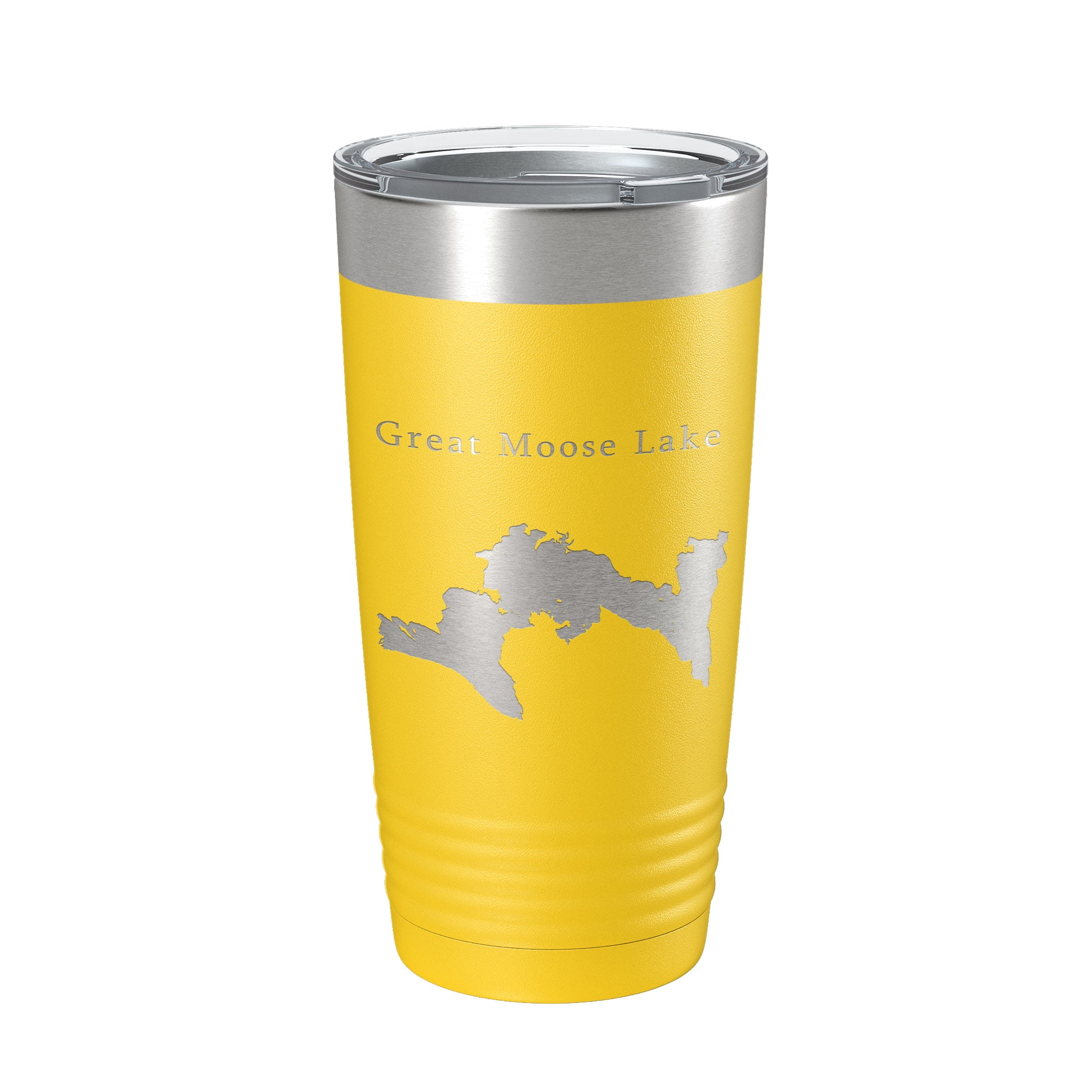 Great Moose Lake Map Tumbler Travel Mug Insulated Laser Engraved Coffee
