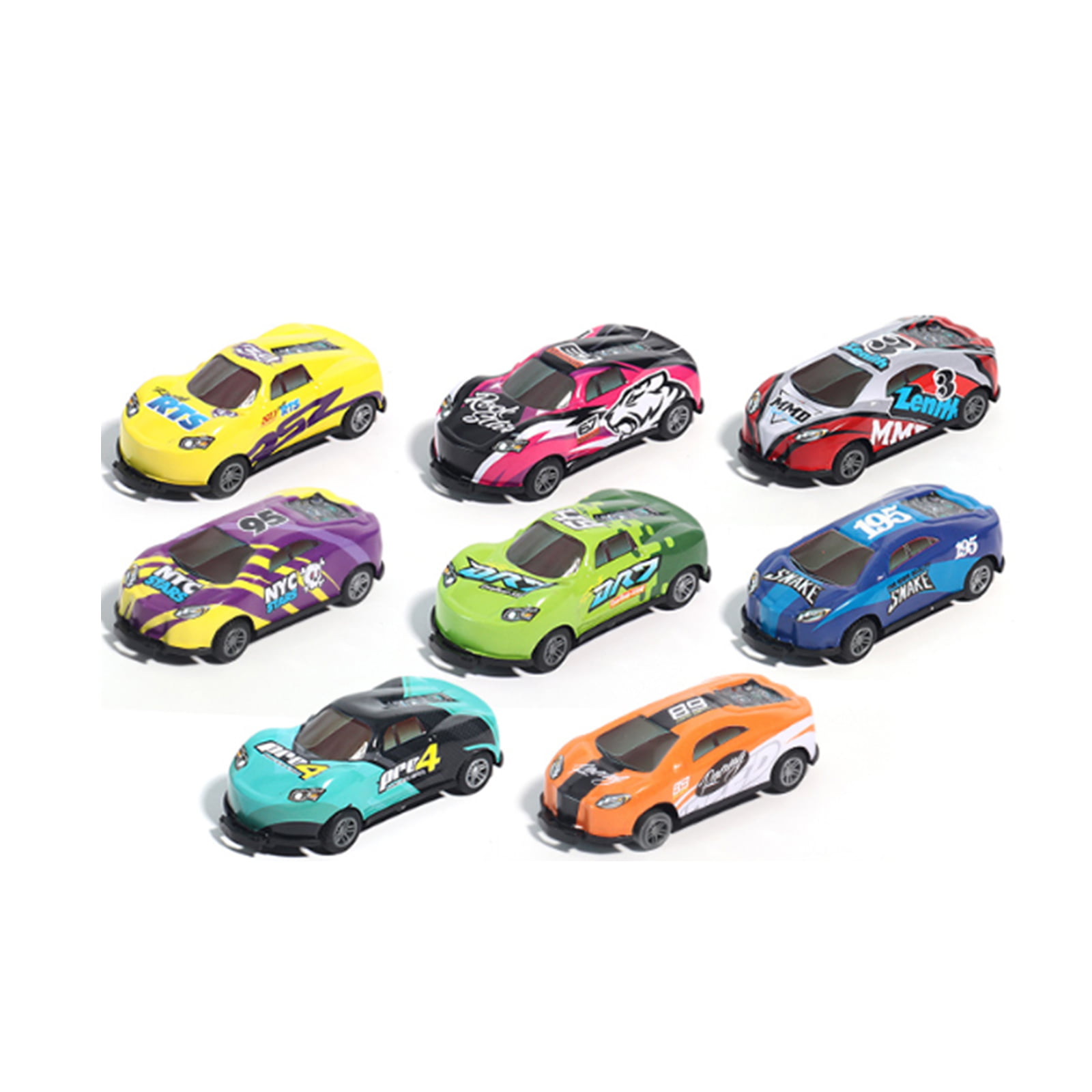 8PCS Diecast Metal Truck Models Pull Back Car Toys Play Set Vehicles Playset 
