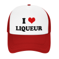 thumbnail image 2 of I Heart Liqueur Love Food Funny Trucker Hat Baseball Cap Unisex Red, 2 of 5