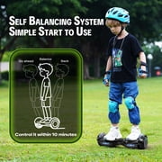 MOSTA Bluetooth Hoverboard with LED Headlight, 2-Wheel Self-Balancing Electric Scooter 6.5 inch Black