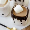 thumbnail image 5 of AVAFORT Marshmallow Shaped Hot Chocolate Mugs Set Cute Emoji 4 Cups Set, 5 of 5