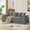 Dark Grey, variant on Eyisean 82'' Futon Boneless Couch Lounge Loveseat with Pull-Out Bed, 2 in 1 Convertible Sofa Bed, Corduroy Folding Floor Mattress Couch for Living Room/Apartment, No Assembly Required