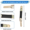 thumbnail image 3 of 1 Juego de extensión de válvula de neumático de cobre de 180 grados con extensión de vástago de válvula de neumático flexible de 100 mm para automóvil, motocicleta, RV, camión, bicicleta, 3 of 6