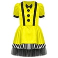 thumbnail image 3 of iEFiEL Girls Short Sleeve Tutu Dance Dress Figure Skating Stage Performance Christmas Elf Dress Black 6, 3 of 7