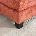 thumbnail image 4 of GZXS Modern Upholstered Ottoman, 35" Rectangle Cloud-Soft Accent Stool Lounge Seating, Easy to Assemble, Orange, 4 of 7