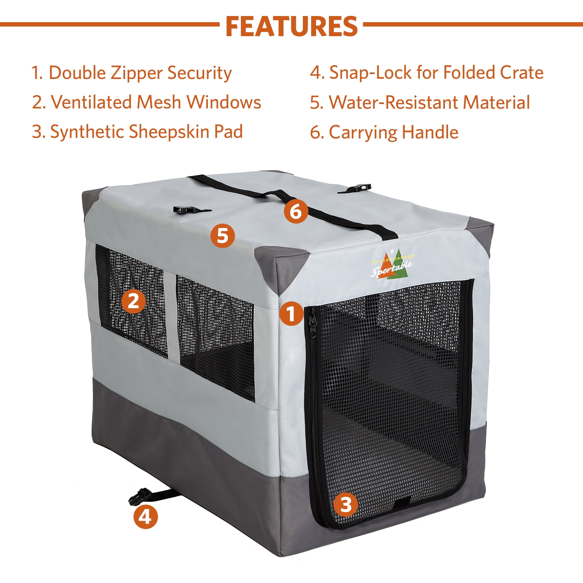 MidWest Homes for Pets Canine Camper, steel frame, soft-sided