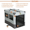 thumbnail image 2 of MidWest Homes for Pets Canine Camper, steel frame, soft-sided, mesh windows, 30-inch, Gray, 2 of 6