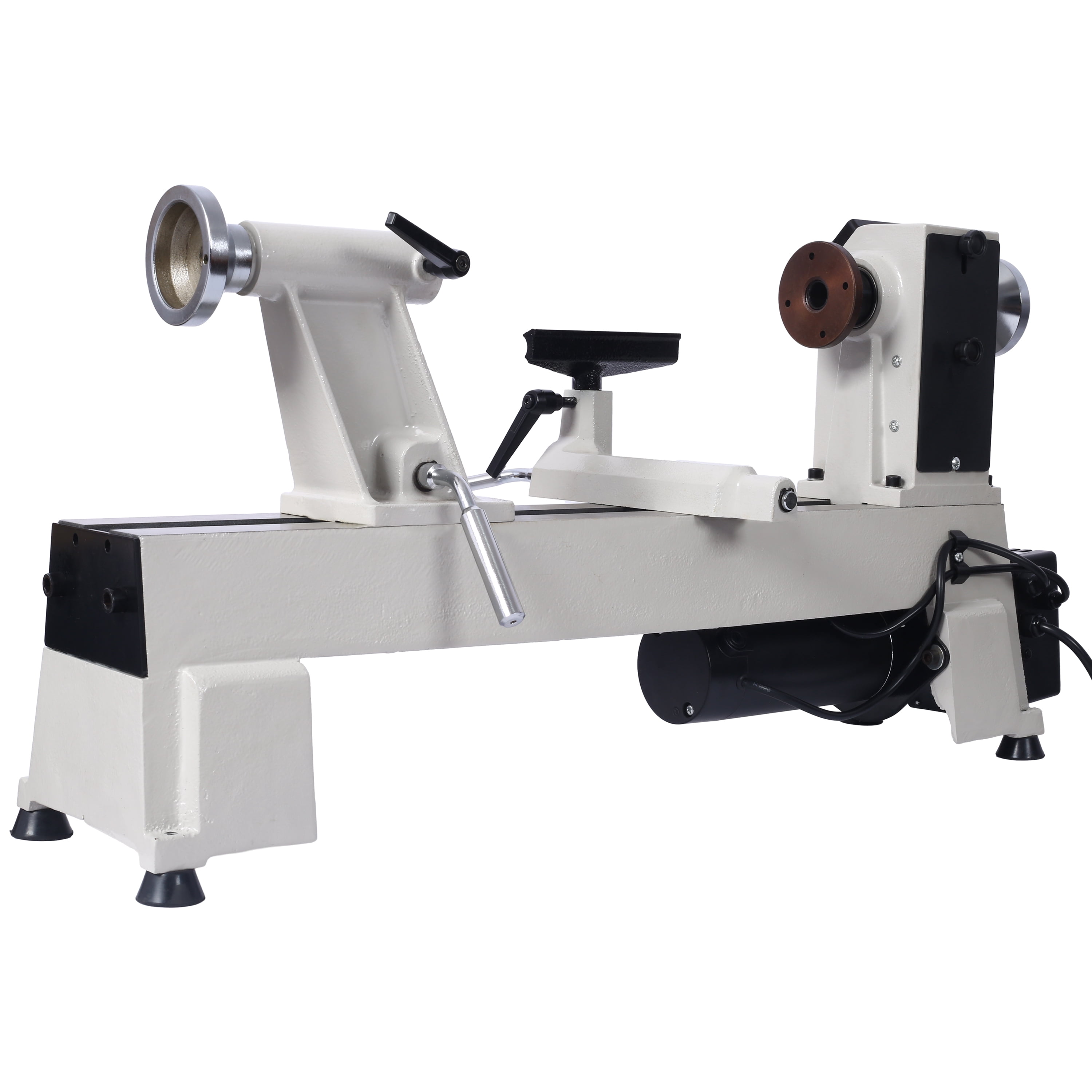 Wood Lathe, 18" Distance Between Centers, 12" Swing Over Bed, Variable Speed 650-3800 RPM, Digital Display
