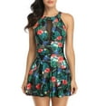 thumbnail image 2 of Stamzod Women's Plus-Size Fashion Printinge Piece Swimdress Swimsuitsexy Mesh Skirt Style Swimwear Halter Bathing Suit, 2 of 7