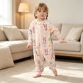 thumbnail image 2 of 9-10 Years Newborn Preemie Sleeping Pajamas Baby Sleeping Bag Sack With Legs Long Sleeve Blanket Toddler Baby Pink Bodysuit Baby Fall Winter Clothing Gift, 2 of 6