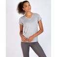 thumbnail image 2 of Real Essentials 5 Pack: Women's Short Sleeve V-Neck Activewear T-Shirt Dry-Fit Wicking Yoga Top (Available in Plus), 2 of 6