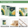 thumbnail image 4 of Framed Boho Wall Art Set of 3 Mid Century Modern Decor Minimalist Sage Green Botanical Boho Bathroom Decor Wall Art Canvas Prints Ready To Hang for Bedroom Living Room 12 x 16inch, 4 of 6
