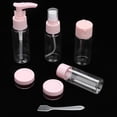 thumbnail image 2 of Juego de botellas vacías de viaje, 7 piezas/juego, juego de botellas de viaje vacías reutilizables portátiles, kit de botellas de maquillaje multifuncional, 2 of 9