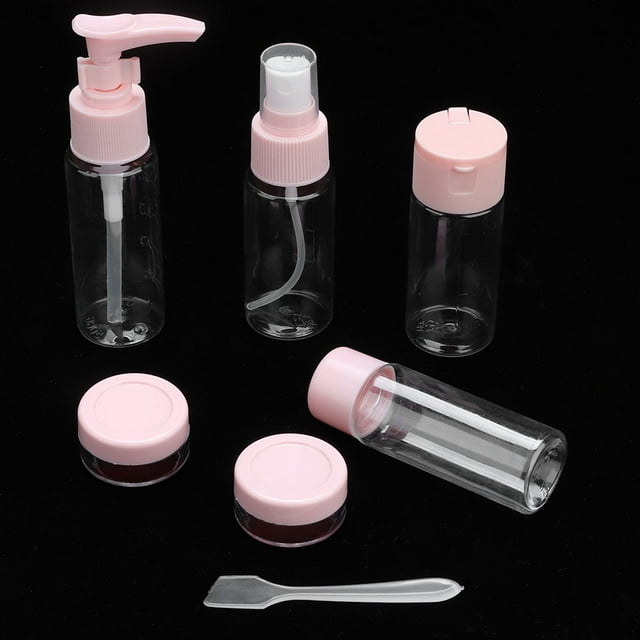 Juego de botellas de viaje, 7 piezas/juego de botellas de maquillaje vacías reutilizables portátiles Kit de botellas de viaje diseñado para el futuro