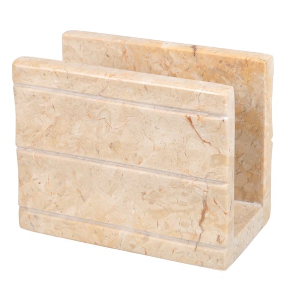 Premium Marble Napkin Holder, Heavy Handcrafted Natural Stone for Kitchen, Dining & Coffee Station, by Creative Home