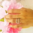 thumbnail image 4 of Round Cut 2 Ct White Moissanite Pendant Charm Custom 14k Yellow Gold Plated, 4 of 4