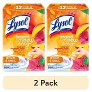 (2 pack) Lysol® Brand New Day Automatic Toilet Bowl Click Gel Cleaner, Mango & Hibiscus, 6 Count