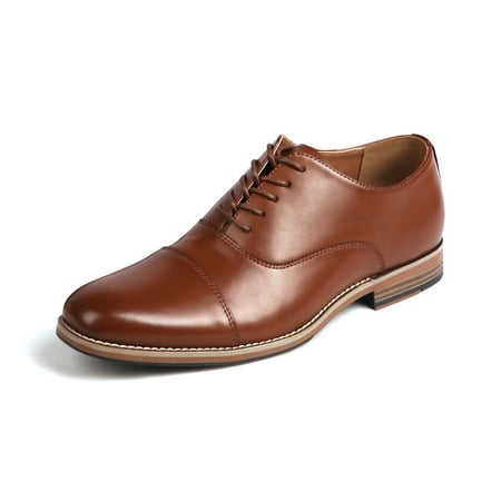 

BIGTREE Men s Dress Shoes Wingtip Lace Up Oxford Dresses Shoes For Men Wide Casual Footware British Style Reddish Brown Size 13