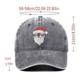 thumbnail image 5 of GBSYEWXS Men Baseball Cap Christmas All-Season Cartoon Print Washed Distressed Hat Grey, 5 of 6