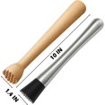 thumbnail image 7 of LZCKDPX Wooden Muddler for Cocktails 10 Inch, Home and Bar Muddler for Mojitos, Fruit Drinks, Sturdy Wood, Professional Bar Tool,2pack-a,10in*1.4in,1, 7 of 7