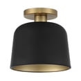 thumbnail image 3 of Trade Winds Nora 1-Light Ceiling Light in Matte Black with Natural Brass, 3 of 5