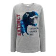thumbnail image 3 of Playera George Talla 8 Manga Larga con Estampado Dinosaurio T Rex en Lentejuela Gris Jaspe, 3 of 4