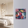 thumbnail image 4 of Yayeee Toggle Light Switch Wall Plate 2-Gang 4.56"x4.48" Decorative Outlet Cover, Ethereal Floral Harmony, 4 of 7