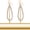 2.3" Teardrop - Gold, variant on Simulated Diamond Dangle Earrings for Women - Cubic Zirconia Crystal Long Dangling Earrings - Hypoallergenic and Safe for Sensitive Ears