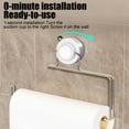 thumbnail image 3 of LACKUST Suction Cup Toilet Paper Holder Wall Mounted, No Drill Stainless Steel White Toilet Paper Roll Holder with 180° Rotation for Bathroom Kitchen, 3 of 6