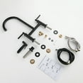 thumbnail image 4 of Matte Black High Arc Kitchen Bridge Faucet with Side Sprayer, Commercial Kitchen Faucet, 4 of 5