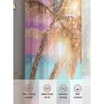 thumbnail image 6 of Palm Tree Sheer Curtains for Living Room Bedroom, Light-filtering Sheer Curtain, Beach Rod Pocket Voile Window Treatment Drapes, 52’’Wx63’’L, 2 Panels Set, 6 of 7