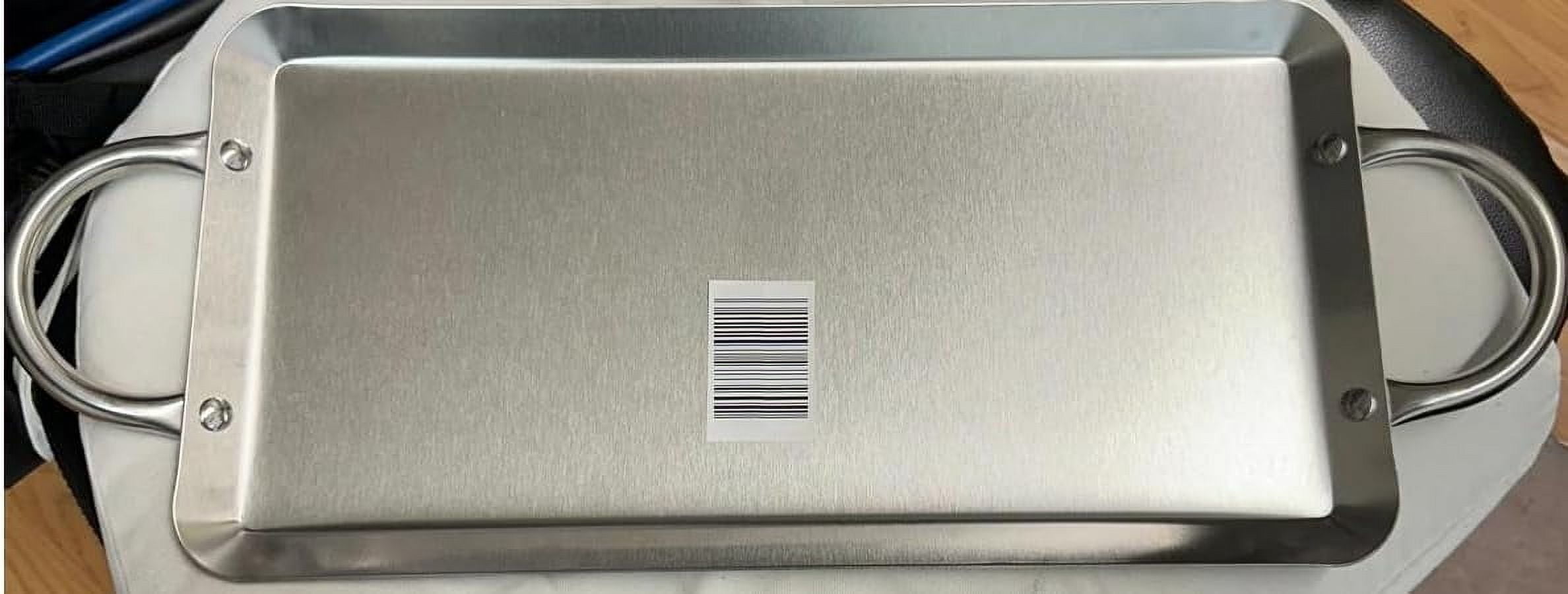 Mexican Style Comal Plano Griddle Acero Flat Grill Stainless Steel Rectangular Cuadrado W/Handle Hanger 16.5x8.5"