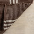 thumbnail image 5 of Rugs USA Hawthorn Striped Wool Area Rug, 8' 6" x 11' 6", Hawthorn Dark Brown, 5 of 8
