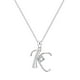 thumbnail image 1 of 26 Initial Alphabet Shape Rhinestone Collar para Mujeres Collares para Mujeres A Z 26 Alphabet Initial Silver Collares para Mujeres Niñas, 1 of 4