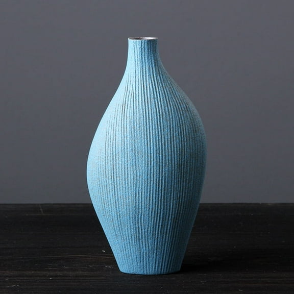 Small Tiny Ceramic Flower Vases, Blue Decorative Vase for Gfit Living Room,  Table, Home, Wedding Centerpiece , 15x7.5cm for Birthday Thanksgiving Halloween Christmas