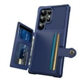 thumbnail image 2 of Allytechgroup Case for Samsung Galaxy S21 Ultra, Flip Card Pocket Feature Magnetic Car Mount Shockproof Anti-drop Heavy Duty Protective Case for Samsung Galaxy S21 Ultra 2024, Darkblue, 2 of 7