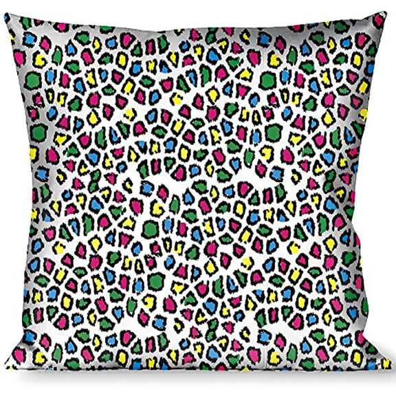 Buckle-Down Throw Pillow - Leopard White Multi Color