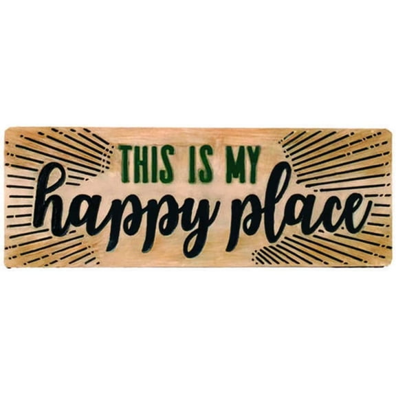 This is My Happy Place Metal Sign Wall Decor 4"x16"