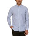 thumbnail image 1 of Nautica Camisa con botones a rayas de ajuste clásico para hombre, azul, XX-Large, 1 of 1