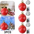 thumbnail image 1 of 3 Piezas 60 Cm Inflable Navidad PVC Resplandor Fiesta Nuevo (copo Nieve 2) Rojo, 1 of 5