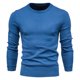 thumbnail image 1 of 2021 nuevo suéter grueso de invierno para hombres cuello redondo Color sólido manga larga suéteres delgados cálidos suéter para hombres ropa masculina AIOPESON Suéter de acrílico con cuello redondo, 1 of 2