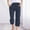 B_ Navy, variant on Womens High Waist Cargo Style Straight Leg Pants, Structured Fabric Material for Outdoor Casual Daily Slacks Black S