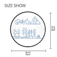 thumbnail image 4 of Simplified Township Illustration Memory Foam Bath Mat 36" Absorbent Rug with Non Slip Base and 4 Bonus Pads, 4 of 6