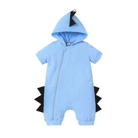 

Toddler Boys Bodysuit Dinosaur Printed Hooded Newborn Kids Children Cartoon Fashion Outwear Streetwear Spring Summer Rompers Jumpsuits
